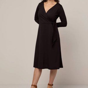 Wool& Ellie Midi Wrap in Black Wooland